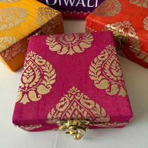 Four Piece Brocade Boxes